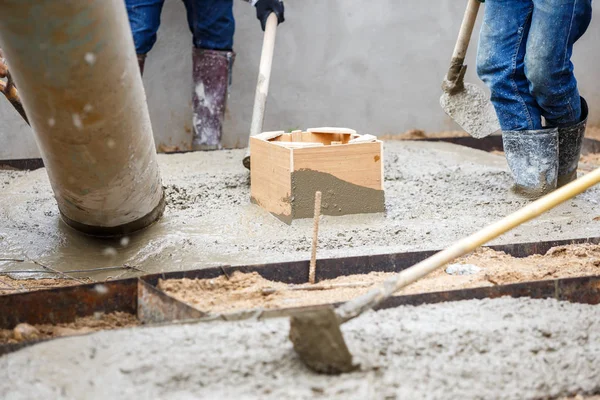 Sıvacı beton alt kat yapımı — Stok fotoğraf