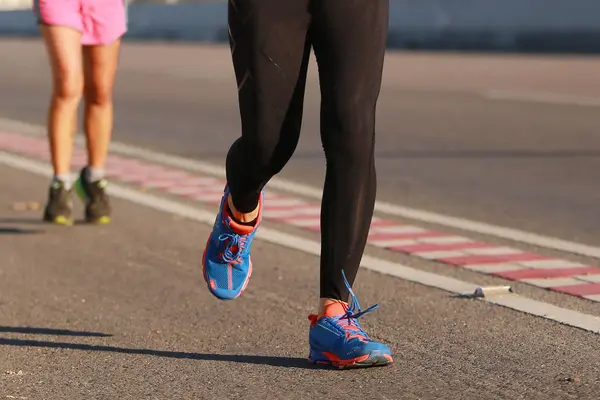 Maraton igång på vägen — Stockfoto