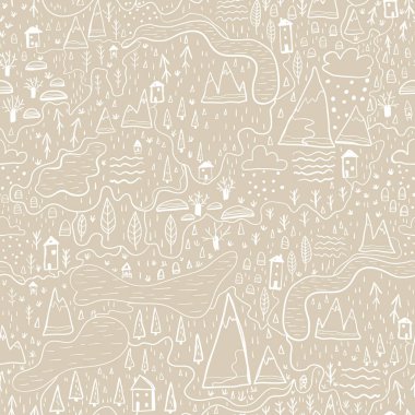 Haritalı, arabalı ve yollu Noel posteri