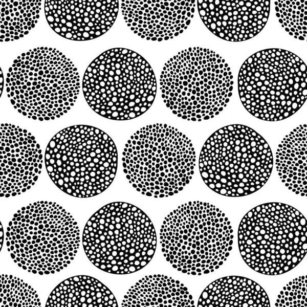 Minimalistisches nahtloses Muster. Vektorhandgezeichnete Schwarz-Weiß-Illustration. Ein einfacher Hintergrund ist ideal für Druck, Textilien, Stoff, Tapeten, Packpapier, Schrubben usw. — Stockvektor