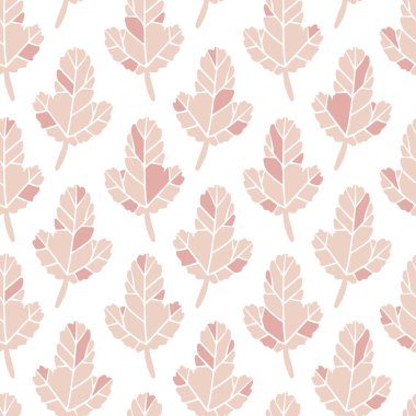 Çiçek yapraklı, dikişsiz desen. Basit İskandinav tarzında elle çizilmiş bir resim. Sınırlı pastel renkte minimalizm. Kumaş, tekstil, ambalaj, duvar kağıdı vs. üzerine baskı yapmak için ideal.