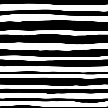 Horizontal stripes background. Vector seamless hand-drawn pattern and monochrome minimalistic scandinavian style. Ideal for printing on textiles, fabrics, packaging
