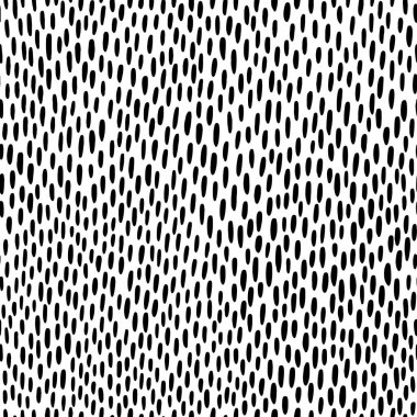 Memphis dikey kusursuz desen çiziyor. Vektör elle çizilmiş soyut noktalar siyah ve beyaz arka plan. Moda 80-90 'lar. Tekstil, kumaş ve dijital kağıt için ideal vektör.