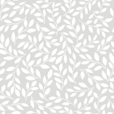 Benzer yapıda siluetler kusursuz desenler bırakır. Vektör el çizimi basit İskandinav karalama karikatür tarzında. Gri arkaplandaki izole beyaz dallar