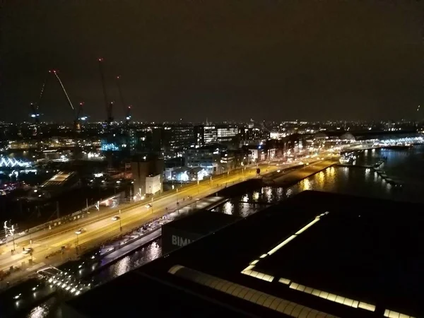 Uma Cena Noturna Cidade Londres — Fotografia de Stock