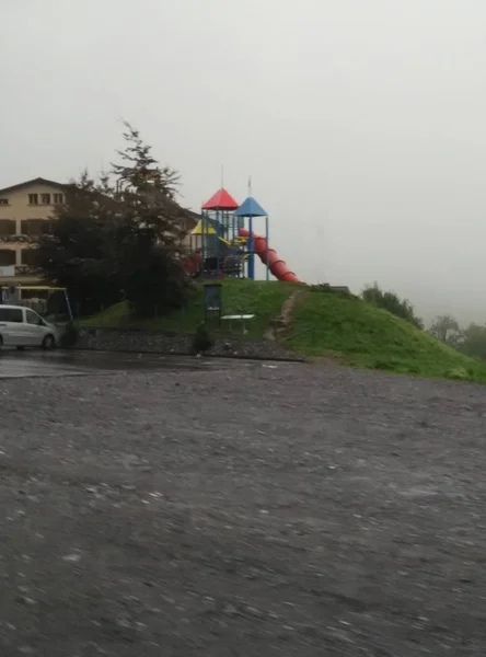 Parque Junto Camino Para Los Niños — Foto de Stock