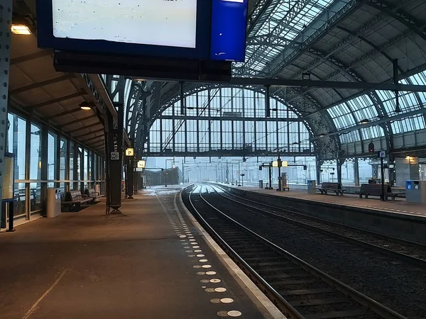 Ein Europäischer Bahnhof — Stockfoto