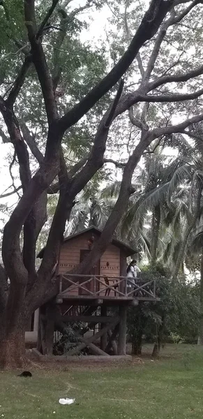 Una Casa Madera Una Zona Rural —  Fotos de Stock