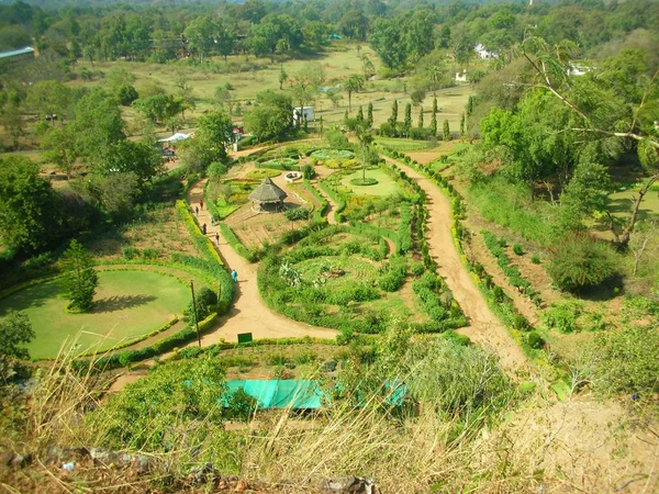Une Vue Panoramique Ancien Jardin — Photo