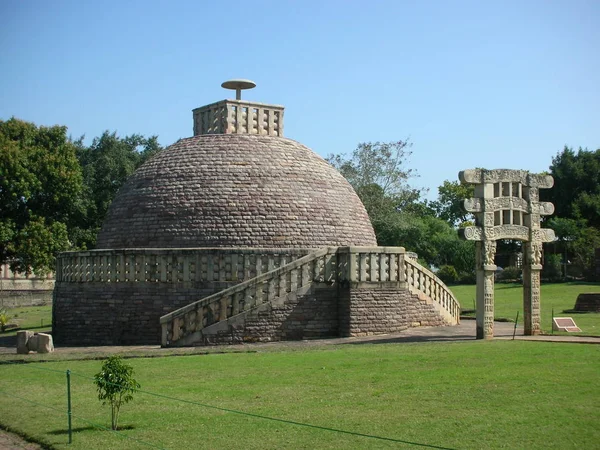 Άποψη Του Ναού Sanchi India — Φωτογραφία Αρχείου