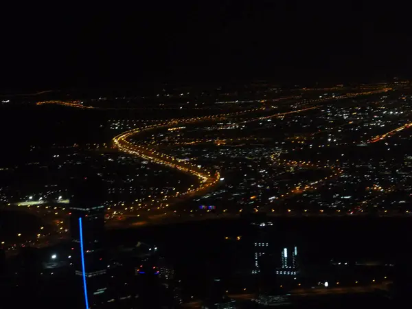 Een Uitzicht Dubai Nachts — Stockfoto