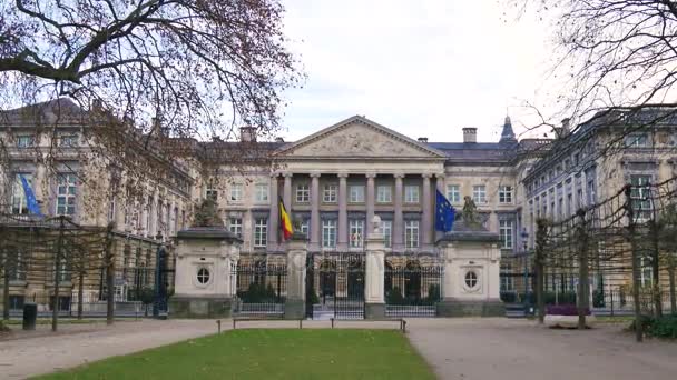 Nationernas Palats Bryssel Med Representanthuset Belgien — Stockvideo
