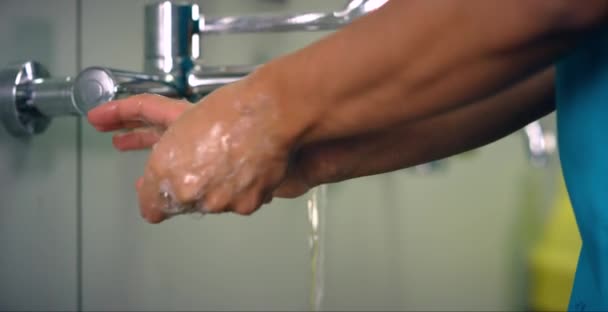 Professional Nurse Cleaning Her Hands — Stock Video