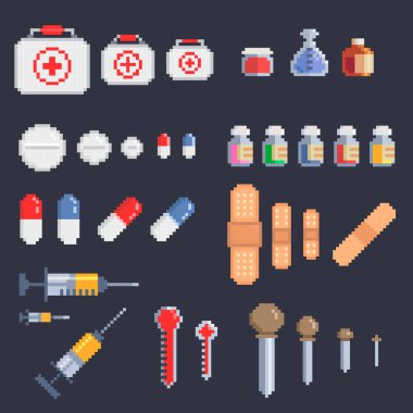 piksel sanatsal sağlık çantası