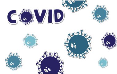 Corona virüs pankartı. bakteri arka planı. Covid 19