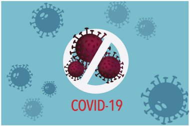 Corona virüs pankartı. bakteri arka planı. Covid 19