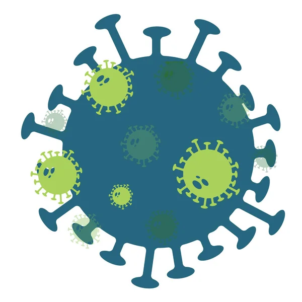コロナ ウイルス バナー 細菌の背景 Covid — ストックベクタ
