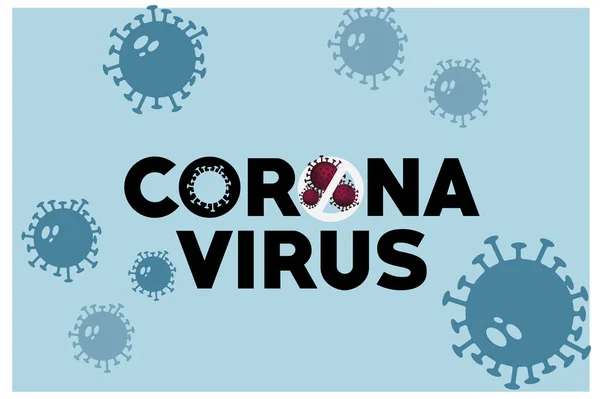 Bannière Virus Corona Fond Bactérie Covid — Image vectorielle