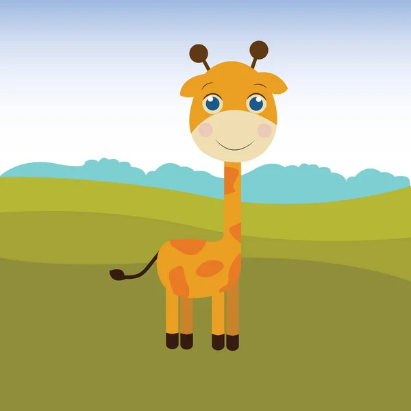 Giraffe Park — Stockvektor