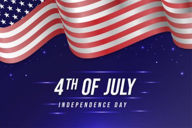 4 Temmuz Bağımsızlık Günü Kutlama Kartı