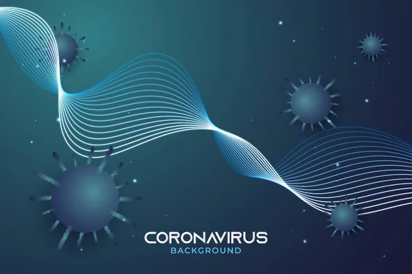 Contexto Surto Coronavírus Conceito Ilustração Covid — Vetor de Stock