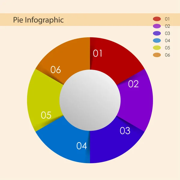 La infografía gráfica de pastel de colores  . — Archivo Imágenes Vectoriales