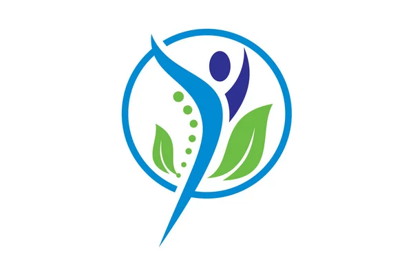 Yaratıcı Tıbbi Kayropraktik Konsept Logo Şablonu, kiropraktik logo omurga bakımı, Masaj, sırt ağrısı ve osteopati ikonu.,