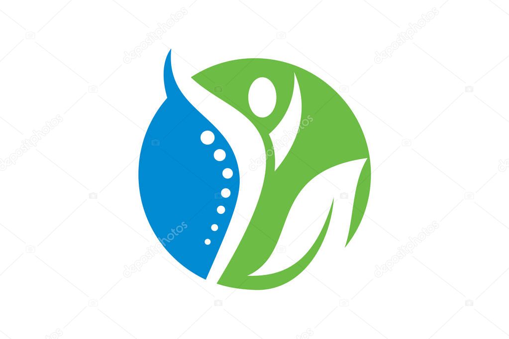 Creative Medical Chiropractic Concept Logo Design Template, chiropractic logo spine spinal care, Chiropractic, massage, back pain and osteopathy icon,