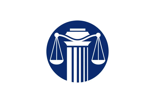 Дизайн Столпа Юридической Фирмы Дизайн Логотипа Закона Правосудии Искушают Адвокат — стоковый вектор