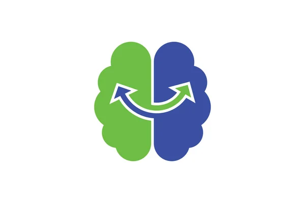 Het Logo Van Hersenverbinding Digitaal Hersenlogo Template Brain Logo Hersenicoon — Stockvector