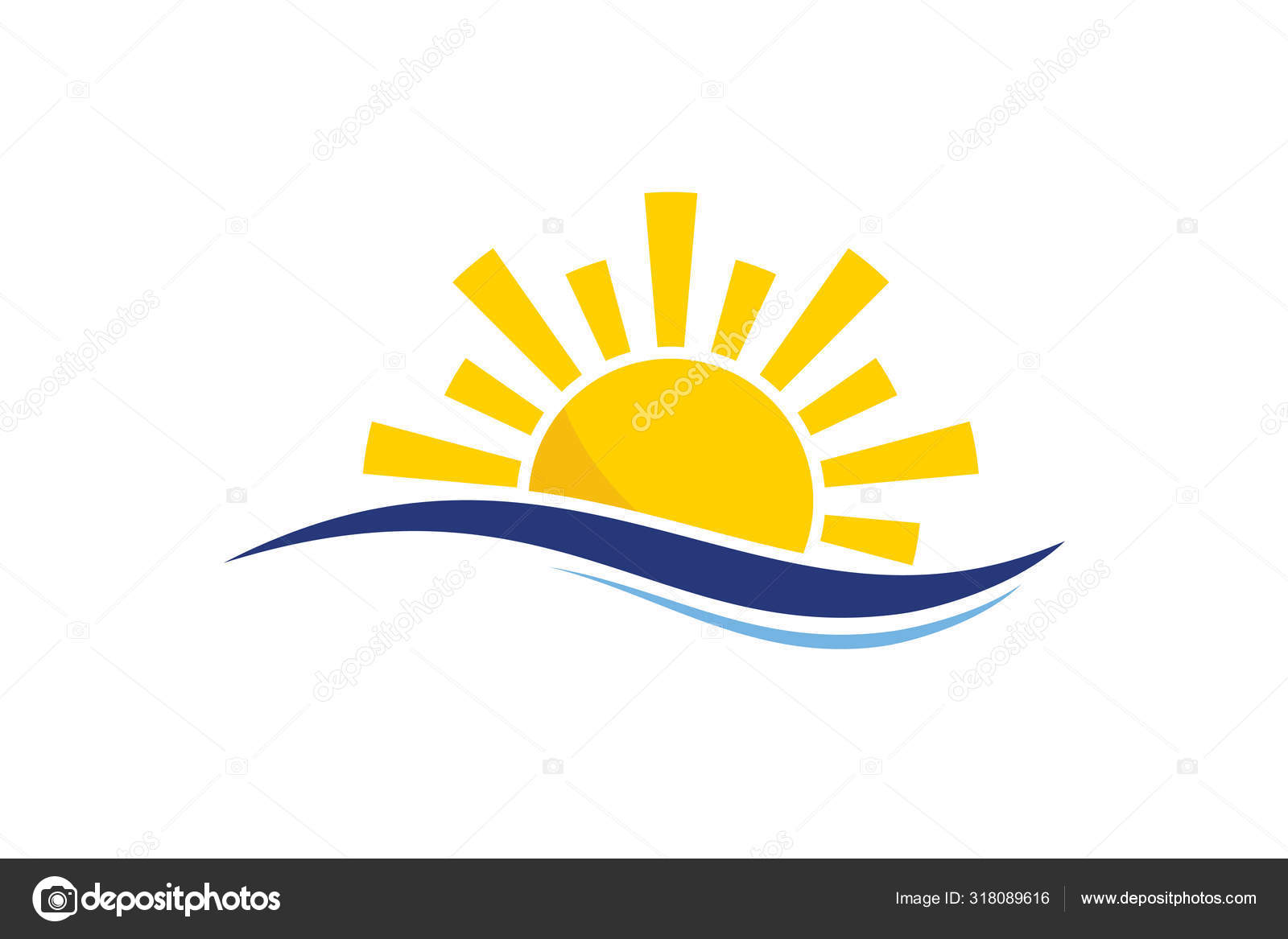 Orange Sun Logo Your Company Sun Logo Design Template Sunburst Stock Vector Image By C Billah99 318089616