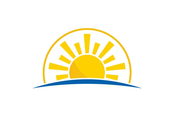 Logotipo Sol Laranja Para Sua Empresa Modelo Design Logotipo Sol — Vetor de Stock