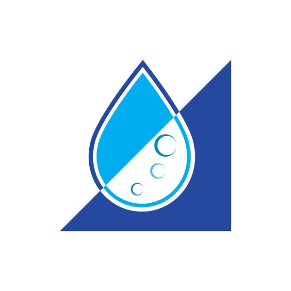 Beyaz Arkaplanda Soyut Damlası Logosu Sembolü Waterdrop Logo Tasarım Şablonu — Stok Vektör