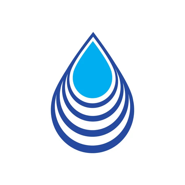 Abstrakt Vatten Droppe Logotyp Symbol Vit Bakgrund Waterdrop Logotyp Design — Stock vektor