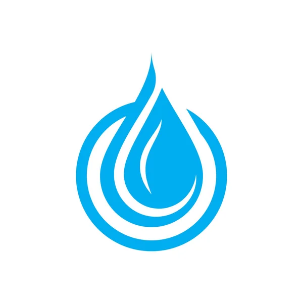 Abstrato Símbolo Sinal Logotipo Gota Água Fundo Branco Modelo Design —  Vetores de Stock