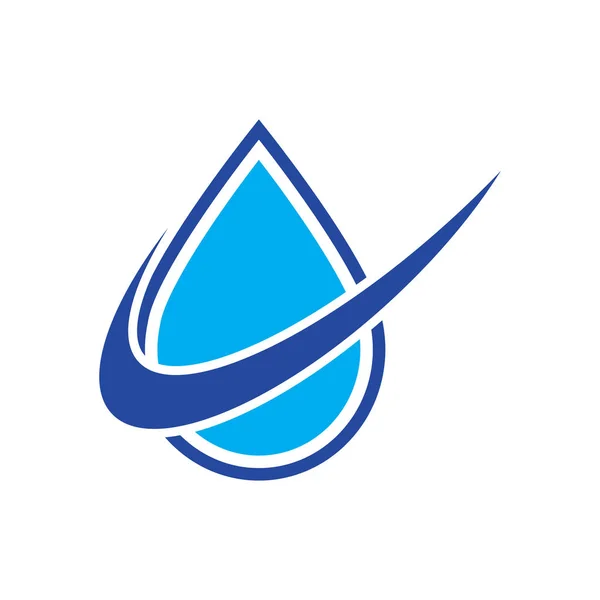 Abstrakt Vatten Droppe Logotyp Symbol Vit Bakgrund Waterdrop Logotyp Design — Stock vektor