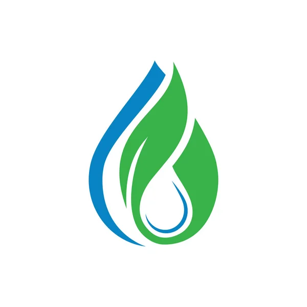 Símbolo Signo Logotipo Gota Agua Abstracto Sobre Fondo Blanco Plantilla — Vector de stock