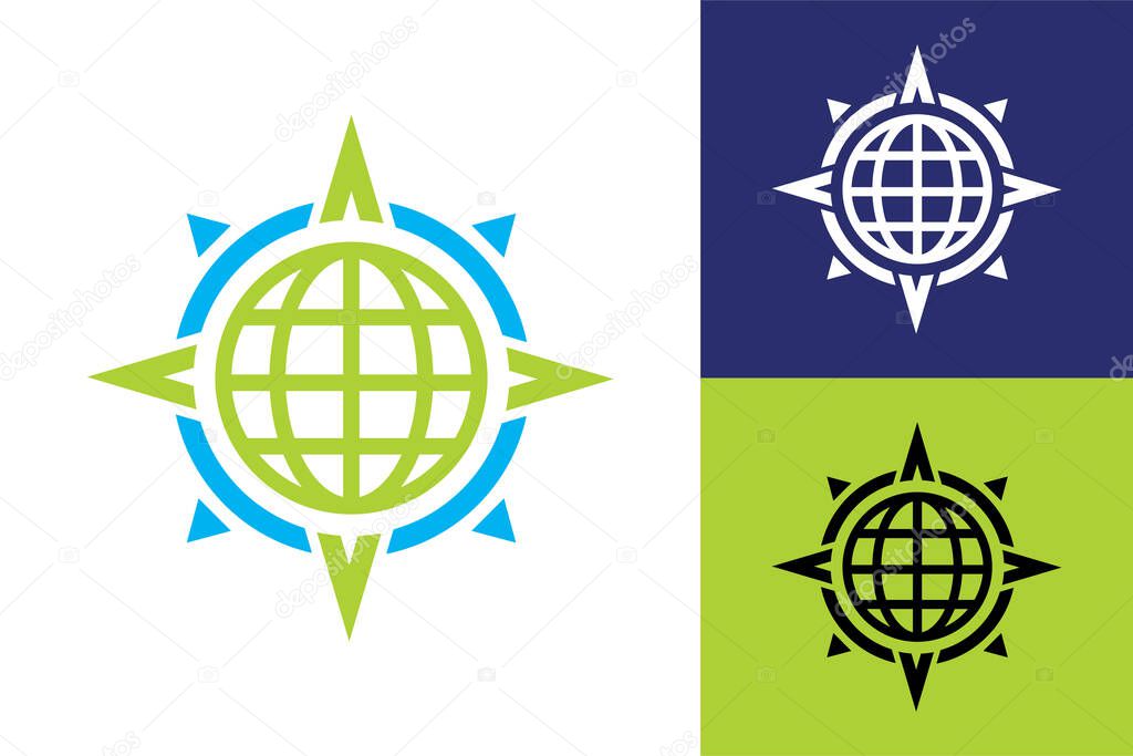 Compass Logo Vector Icon, Modern Navigation Symbol