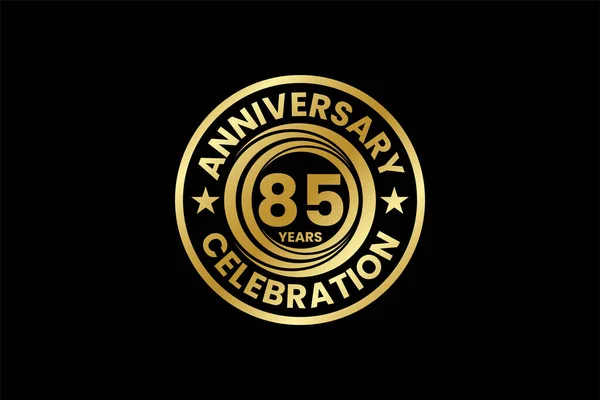 Anniversary Logo Template Vector Design Birthday Celebration Golden Anniversary Emblem — 스톡 벡터