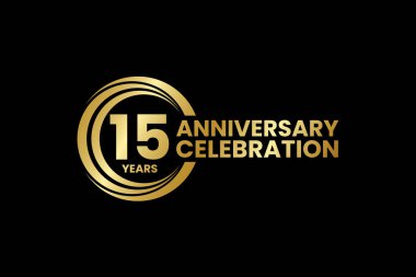 Anniversary logo template design birthday celebration, Golden anniversary emblem, Design for booklet leaflet magazine brochure poster web invitation or greeting card