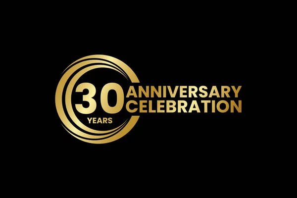 Anniversary Logo Template Design Birthday Celebration Golden Anniversary Emblem Design — 图库矢量图片