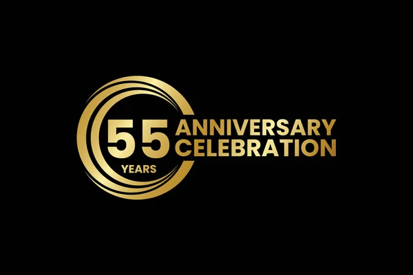 Anniversary Logo Template Design Birthday Celebration Golden Anniversary Emblem Design — 스톡 벡터