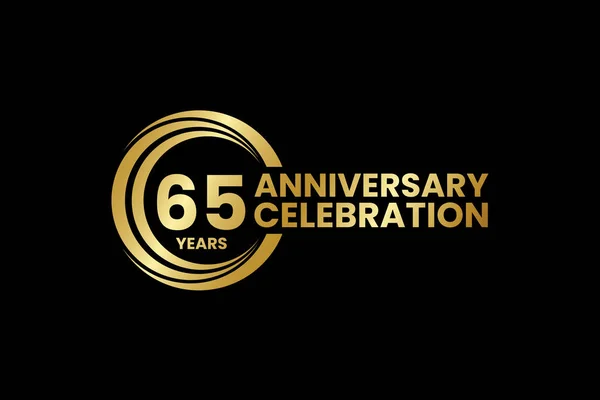 Anniversary Logo Template Design Birthday Celebration Golden Anniversary Emblem Design — 스톡 벡터