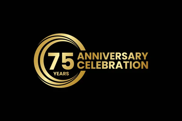 Anniversary Logo Template Design Birthday Celebration Golden Anniversary Emblem Design — 스톡 벡터