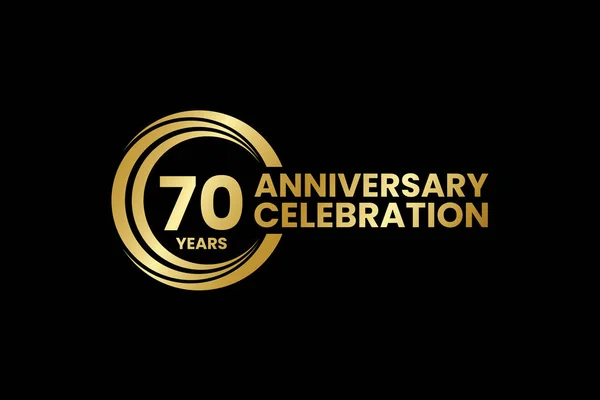 Anniversary Logo Template Design Birthday Celebration Golden Anniversary Emblem Design — 스톡 벡터