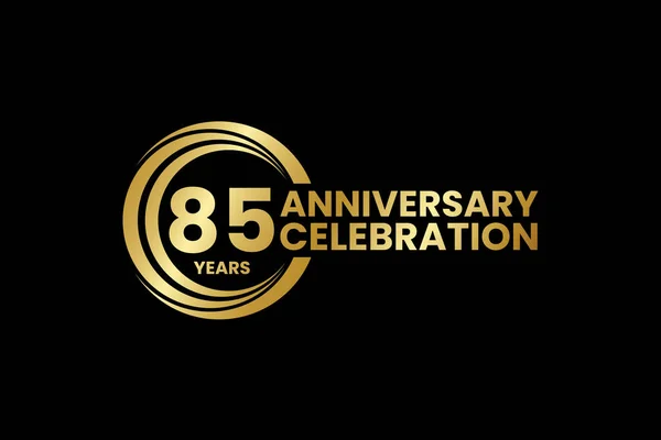 Anniversary Logo Template Design Birthday Celebration Golden Anniversary Emblem Design — 스톡 벡터