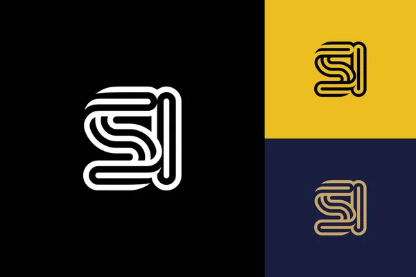 Комбинация Букв Lines Letter Logo Creative Line Letters Design — стоковый вектор