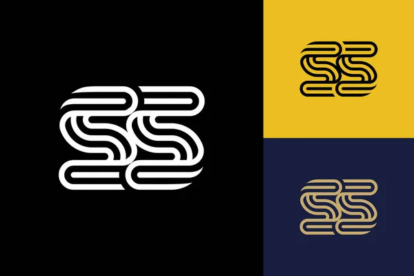 Combinazione Linee Lettera Logo Creative Line Lettere Design Template — Vettoriale Stock
