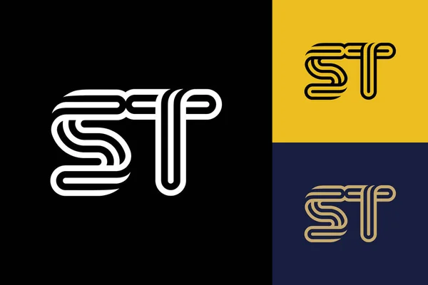 Combinazione Linee Lettera Logo Creative Line Lettere Design Template — Vettoriale Stock