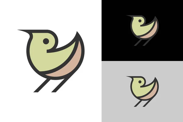 Modelo Design Logotipo Pássaro Abstrato Símbolo Sinal Pássaro Minimalista — Vetor de Stock